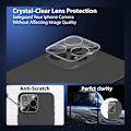 Miniatyrbillede 7 af 7: 2-Pack Iphone 12 Pro Max Skærmbeskyttelse & 2-Pack linsebeskyttelse - Hærdet Glas 9H - Super kvalitet 3D