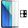 Pikkukuva 1 / 7: 2-Pack Xiaomi Redmi Note 13 Näytönsuoja & 1-Pack linssinsuoja - Karkaistu Lasi 9H - Super laatu 3D