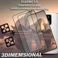 Miniatyrbillede 4 af 5: 2-Pack XIAOMI 14 Skærmbeskyttelse & 2-Pack linsebeskyttelse - Hærdet Glas 9H - Super kvalitet 3D