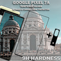 Miniatyrbild 3 av 5: 1-Pack GOOGLE PIXEL 7A Skärmskydd & 1-Pack linsskydd - Härdat Glas 9H - Super kvalitet 3D
