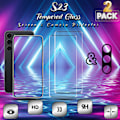 Miniatyrbild 1 av 5: 2-Pack Samsung S23 Skärmskydd & 1-Pack linsskydd - Härdat Glas 9H - Super kvalitet 3D