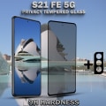 Miniatyrbild 3 av 6: 1-Pack Privacy SAMSUNG S21 FE 5G Skärmskydd & 1-Pack linsskydd - Härdat Glas 9H - Super kvalitet 3D