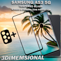 Miniatyrbild 4 av 5: Samsung A53 5G & 1-Pack linsskydd - Härdat Glas 9H - Super kvalitet 3D