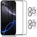 Miniatyrbillede 1 af 7: 2-Pack IPHONE 16 PRO MAX Skærmbeskyttelse & 2-Pack linsebeskyttelse - Hærdet Glas 9H - Super kvalitet 3D