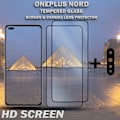 Miniatyrbild 2 av 5: 2-Pack ONEPLUS NORD Skärmskydd & 1-Pack linsskydd - Härdat Glas 9H - Super kvalitet 3D
