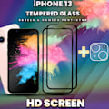 Miniatyrbillede 3 af 5: 2-Pack IPHONE 13 Skærmbeskyttelse & 1-Pack linsebeskyttelse - Hærdet Glas 9H - Super kvalitet 3D