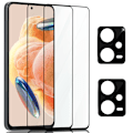 Miniatyrbild 1 av 7: 2-Pack Xiaomi Redmi Note 12 Skärmskydd & 2-Pack linsskydd - Härdat Glas 9H - Super kvalitet 3D