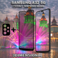 Miniatyrbild 6 av 6: 1-Pack Privacy Samsung A32 (5G) Skärmskydd & 1-Pack linsskydd - Härdat Glas 9H - Super kvalitet 3D