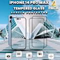 Miniatyrbillede 1 af 5: 2-Pack IPHONE 14 PRO MAX Skærmbeskyttelse - Hærdet Glas 9H - Super kvalitet 3D