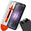 2-Pack iPhone 17e Skärmskydd & 2-Pack linsskydd - Härdat Glas | [Automatisk Installation] - Bubbelfritt