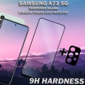 Miniatyrbild 3 av 5: Samsung A73 5G & 1-Pack linsskydd - Härdat Glas 9H - Super kvalitet 3D