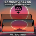 Miniatyrbild 4 av 5: 1-Pack Privacy Samsung A52 5G Skärmskydd & 1-Pack linsskydd - Härdat Glas 9H - Super kvalitet 3D