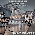 Miniatyrbild 3 av 5: 1-Pack XIAOMI REDMI 12C Skärmskydd & 1-Pack linsskydd - Härdat Glas 9H - Super kvalitet 3D