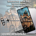 Miniatyrbillede 4 af 5: 2-Pack SAMSUNG A34 Skærmbeskyttelse & 1-Pack linsebeskyttelse - Hærdet Glas 9H - Super kvalitet 3D