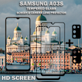Miniatyrbild 3 av 5: 2-Pack Samsung A03s Skärmskydd & 2-Pack linsskydd - Härdat Glas 9H - Super kvalitet 3D