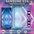 Pikkukuva 1 / 5: 2-Pack SAMSUNG S24 Näytönsuoja & 2-Pack linssinsuoja - Karkaistu Lasi 9H - Super laatu 3D
