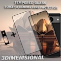Miniatyrbild 4 av 5: 1-Pack GOOGLE PIXEL 8A Skärmskydd & 1-Pack linsskydd - Härdat Glas 9H - Super kvalitet 3D