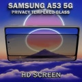 Miniatyrbild 5 av 6: 1-Pack Privacy Skärmskydd For Samsung A53 (5G) - Härdat Glas 9H - Super Kvalitet 3D
