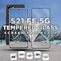 Miniatyrbillede 1 af 5: 1-Pack SAMSUNG S21 FE Skærmbeskyttelse - Hærdet Glas 9H - Super kvalitet 3D