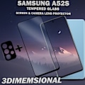 Miniatyrbild 2 av 5: 1-Pack Samsung A52s Skärmskydd & 1-Pack linsskydd - Härdat Glas 9H - Super kvalitet 3D