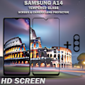 Miniatyrbillede 2 af 5: 1-Pack SAMSUNG A14 Skærmbeskyttelse & 1-Pack linsebeskyttelse - Hærdet Glas 9H - Super kvalitet 3D