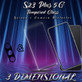Miniatyrbillede 4 af 5: 1-Pack SAMSUNG S23 PLUS Skærmbeskyttelse & 1-Pack linsebeskyttelse - Hærdet Glas 9H - Super kvalitet 3D