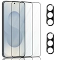 Miniatyrbillede 1 af 7: 2-Pack Samsung S25 Skærmbeskyttelse & 2-Pack linsebeskyttelse - Hærdet Glas 9H - Super kvalitet 3D