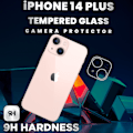 Miniatyrbild 2 av 5: iPhone 14 Plus Linsskydd - 9H Härdat Glas - Super 3D Linsskydd