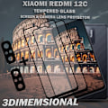 Miniatyrbild 4 av 5: 2-Pack Xiaomi Redmi 12C Skärmskydd & 2-Pack Linsskydd - Härdat Glas 9H - Super kvalitet 3D
