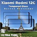 Pikkukuva 5 / 5: 2-Pack XIAOMI REDMI 12C Näytönsuoja - Karkaistu Lasi 9H - Super laatu 3D