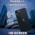 Miniatyrbild 2 av 5: 2-Pack Iphone 14  Linsskydd - 9H Härdat Glas- Super 3D