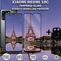 Miniatyrbillede 1 af 5: 1-Pack XIAOMI REDMI 10C Skærmbeskyttelse & 1-Pack linsebeskyttelse - Hærdet Glas 9H - Super kvalitet 3D