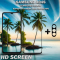 Pikkukuva 3 / 5: 1-Pack SAMSUNG A04S Näytönsuoja & 1-Pack linssinsuoja - Karkaistu Lasi 9H - Super laatu 3D