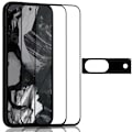 Miniatyrbillede 1 af 7: 2-Pack GOOGLE PIXEL 8A Skærmbeskyttelse & 1-Pack linsebeskyttelse - Hærdet Glas 9H - Super kvalitet 3D