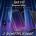 Miniatyrbillede 4 af 5: 2-Pack SAMSUNG S23 Skærmbeskyttelse & 1-Pack linsebeskyttelse - Hærdet Glas 9H - Super kvalitet 3D