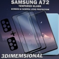Miniatyrbillede 4 af 5: 2-Pack SAMSUNG A72 Skærmbeskyttelse & 2-Pack linsebeskyttelse - Hærdet Glas 9H - Super kvalitet 3D