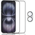Pikkukuva 1 / 7: 2-Pack IPHONE 16 Näytönsuoja & 1-Pack linssinsuoja - Karkaistu Lasi 9H - Super laatu 3D