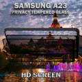 Miniatyrbild 5 av 6: 2-Pack Privacy Skärmskydd For Samsung A23 - Härdat Glas 9H - Super Kvalitet 3D