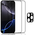 Pikkukuva 1 / 7: 2-Pack Iphone 16 Pro Max Näytönsuoja & 1-Pack linssinsuoja - Karkaistu Lasi 9H - Super laatu 3D