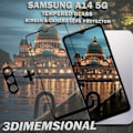 Pikkukuva 4 / 5: 1-Pack SAMSUNG A14 Näytönsuoja & 1-Pack linssinsuoja - Karkaistu Lasi 9H - Super laatu 3D