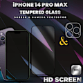 Miniatyrbild 3 av 5: 1-Pack iPhone 14 Pro Max-skärmskydd & 1-Pack linsskydd - 9H Glas