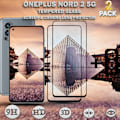Miniatyrbillede 1 af 5: 2-Pack ONEPLUS NORD 2 Skærmbeskyttelse & 1-Pack linsebeskyttelse - Hærdet Glas 9H - Super kvalitet 3D