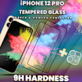 Miniatyrbillede 2 af 5: 2-Pack IPHONE 12 PRO Skærmbeskyttelse & 1-Pack linsebeskyttelse - Hærdet Glas 9H - Super kvalitet 3D