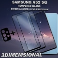 Miniatyrbillede 2 af 5: 2-Pack SAMSUNG A52 Skærmbeskyttelse & 1-Pack linsebeskyttelse - Hærdet Glas 9H - Super kvalitet 3D
