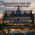 Miniatyrbild 4 av 6: 2-Pack Privacy Skärmskydd For Samsung A32 (5G) - Härdat Glas 9H - Super Kvalitet 3D