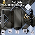 Pikkukuva 1 / 5: 2-Pack SAMSUNG S20 Näytönsuoja & 2-Pack linssinsuoja - Karkaistu Lasi 9H - Super laatu 3D