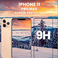 Miniatyrbillede 3 af 4: 1-Pack IPHONE 11 PRO MAX / XS MAX Skærmbeskyttelse - Hærdet Glas 9H - Super kvalitet 3D Svart