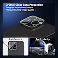 Miniatyrbillede 7 af 7: 1-Pack Iphone 14 Pro Max Skærmbeskyttelse & 1-Pack linsebeskyttelse - Hærdet Glas 9H - Super kvalitet 3D