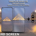 Miniatyrbillede 2 af 5: 1-Pack ONEPLUS NORD CE Skærmbeskyttelse & 1-Pack linsebeskyttelse - Hærdet Glas 9H - Super kvalitet 3D
