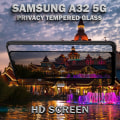Miniatyrbild 5 av 6: 1-Pack Privacy Skärmskydd For Samsung A32 (5G) - Härdat Glas 9H - Super Kvalitet 3D